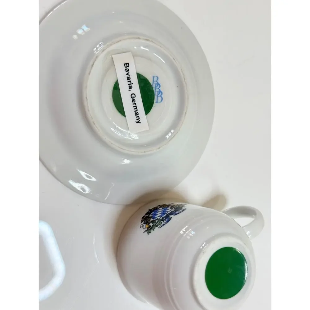 BBB Porcelain Bavarian Coat of Arms Cup and Saucer Excellent Condition